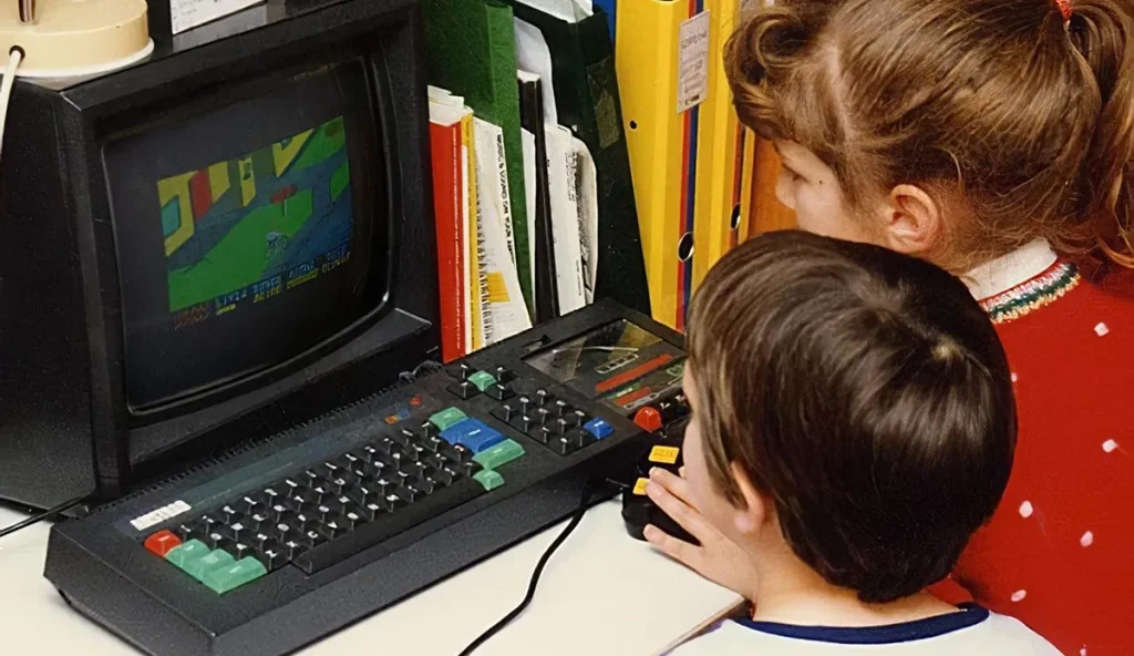 children playing amstrad cpc 464