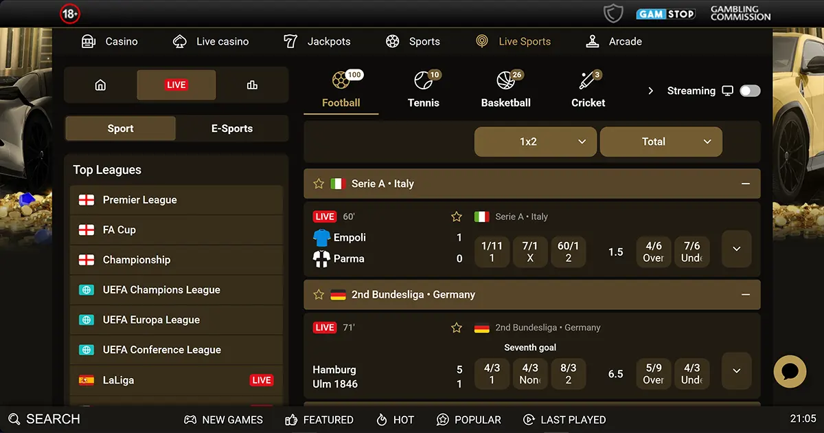 Mega Riches Casino Interface