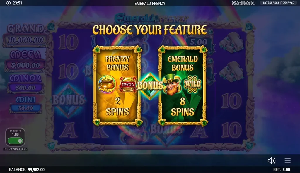 emerald frenzy realistic choose your bonus 1